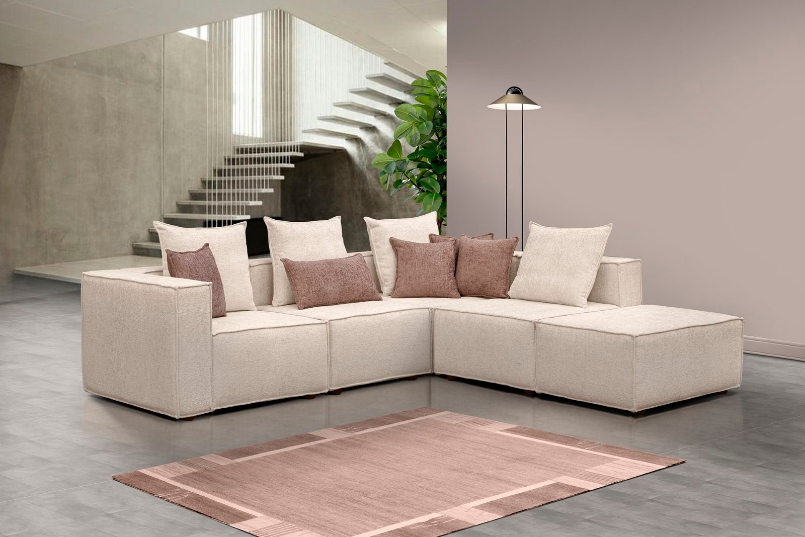 Modular Beige Sofa